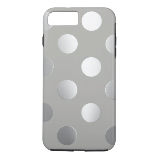 Gray, Silver Polka Dots Case-Mate iPhone Case (Achterkant)