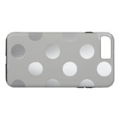 Gray, Silver Polka Dots Case-Mate iPhone Case (Achterkant (Horizontaal))