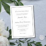 Gray Silver Traditional Formal Elegant Wedding Kaart<br><div class="desc">Een klassieke formele elegante bruiloft uitnodiging versierd met grijze lijnen en grijze letters. Personaliseer elke lijn van de uitnodiging om het uw eigen te maken.</div>