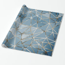 Gray Silver Triangles Diamond Blue Hexagon Geometr