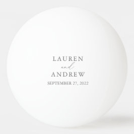 Gray Silver Wedding Personalized Ping Pong Ball