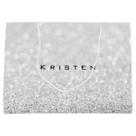 Gray Silver White Glitter Favor Gift Kristen Groot Cadeauzakje