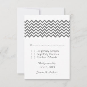 Gray Simple Chevron Response Kaart