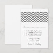 Gray Simple Chevron Response Kaart (Voorkant / Achterkant)