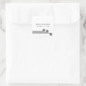 Gray Simple Deco Chic Wedding Stickers (Tas)