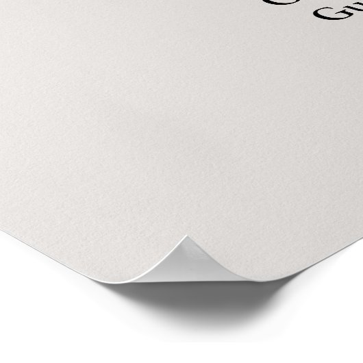 Gray Simple Wedding Seating Chart Poster (Hoek)