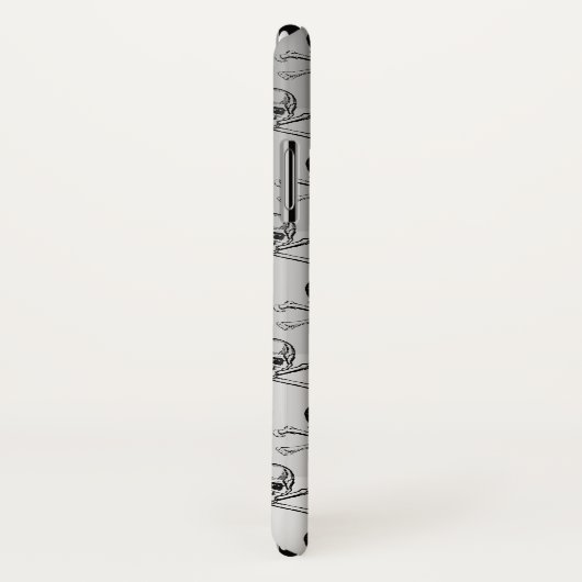 Gray Skull Halloween Persoonlijk Monogram Case-Mate iPhone Case (Achterkant / rechts)