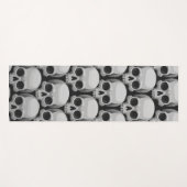 Gray Skull Pattern – Minimal Gothic Design Yogamat (Voorkant (horizontaal))