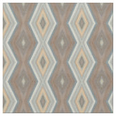 Gray Slate Blue Beige Brown Funky Argyle Pattern Stof (Close Up)