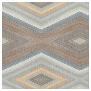 Gray Slate Blue Beige Brown Funky Argyle Pattern Stof