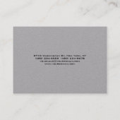 Gray Slim Modern Trendy Charming Minimalist Visitekaartje (Achterkant)