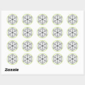 Gray Snowflake Holiday Sticker (Vel)