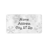 Gray Snowflakes Return Address Labels (Voorkant)
