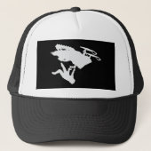 Gray Snowmobiler Trucker Pet (Voorkant)