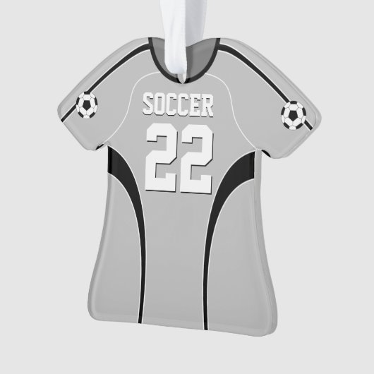 Gray Soccer Jersey Ornament (voorkant)