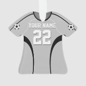 Gray Soccer Jersey Ornament (achterkant)