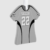 Gray Soccer Jersey Ornament (voorkant)