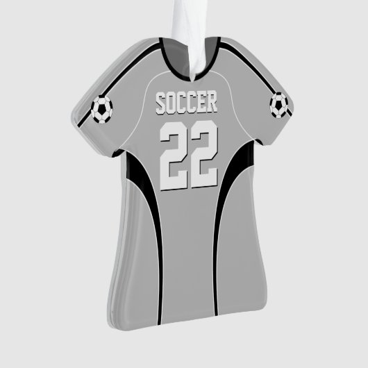 Gray Soccer Jersey Ornament (voorkant)