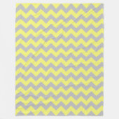 Gray Soft Yellow Chevron Pattern Fleece Deken (Voorkant)