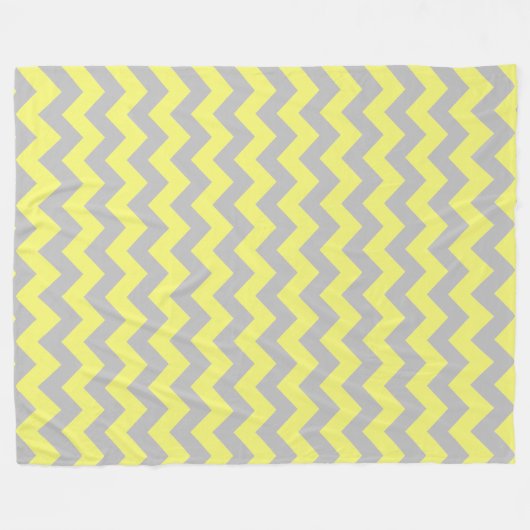 Gray Soft Yellow Chevron Pattern Fleece Deken (Voorkant (Horizontaal))