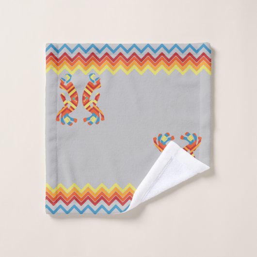 Gray Southwestern Kokopelli Bath Towel Set Bad Handdoek (Wasdoekje)
