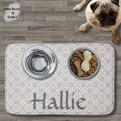 Gray Spanish Tile Pattern Absorbent Pet Mat
