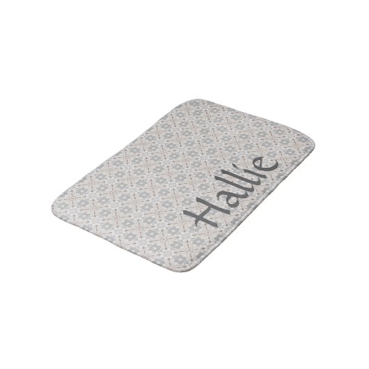 Gray Spanish Tile Pattern Absorbent Pet Mat (Gekanteld)