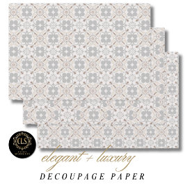 Gray Spanish Tile Pattern Inpakpapier Vel