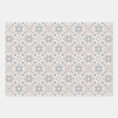 Gray Spanish Tile Pattern Inpakpapier Vel (Voorkant)