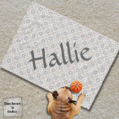 Gray Spanish Tile Personalized Dog Blanket Fleece Deken