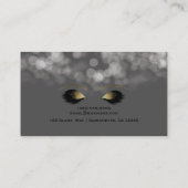 Gray Sparkle Lights Makeup Eyelashes Visitekaartje (Achterkant)