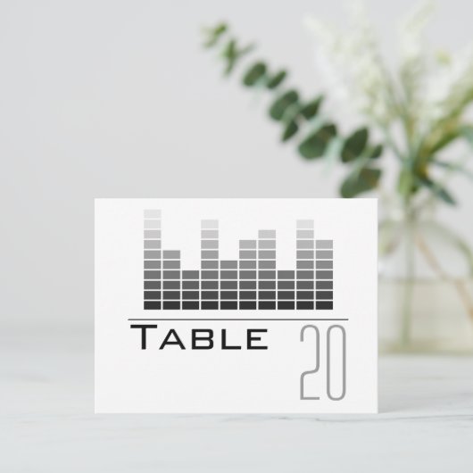 Gray Spectrum Analyzer Table Number Briefkaart (Staand voorkant)