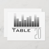 Gray Spectrum Analyzer Table Number Briefkaart (Voorkant / Achterkant)