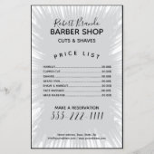 Gray Splash Background Barber Price List Flyer (Voorkant)