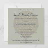 GRAY SPOON FORK COOKING CLASS INVITE SJABLOON KAART (Voorkant)