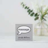 Gray Square Massage Therapist Appointment Card Afsprakenkaartje (Staand voorkant)