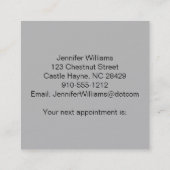 Gray Square Talk Psychotherapeut Appointment Card Afsprakenkaartje (Achterkant)