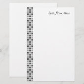 Gray Squares Patroon Briefpapier (Voorkant / Achterkant)