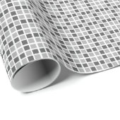 Gray Squares Patroon Cadeaupapier (Rol Hoek)