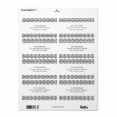 Gray Squares Patroon Etiket (Full Sheet)