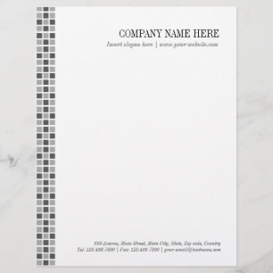 Gray Squares Patroon Gepersonaliseerd Briefhoofd