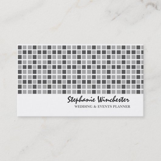 Gray Squares Patroon Visitekaartje (Voorkant)