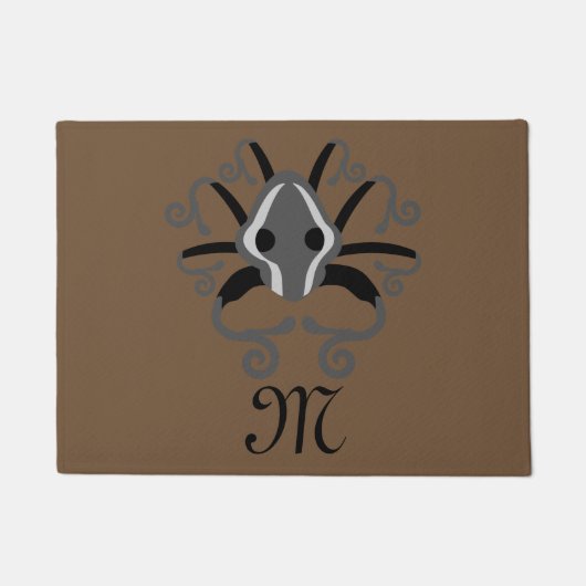 Gray Squid Monogram Deurmat (Voorkant)