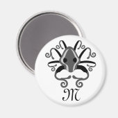 Gray Squid Monogram Magneet (Voorkant / Achterkant)