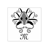 Gray Squid Monogram Rubberstempel (Afrduk)