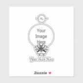 Gray Squid Monogram Sticker (Vel)