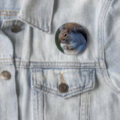 Gray Squirrel Badge Ronde Button 5,7 Cm (In situ)