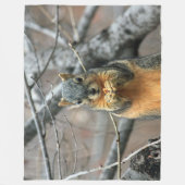 GRAY SQUIRREL FLEECE DEKEN (Voorkant)