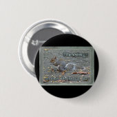 Gray Squirrel kerstzegels reeks Ronde Button 5,7 Cm (Voorkant /achterkant)