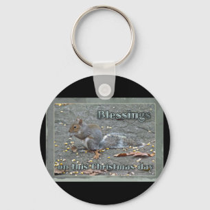 Gray Squirrel kerstzegels reeks Sleutelhanger